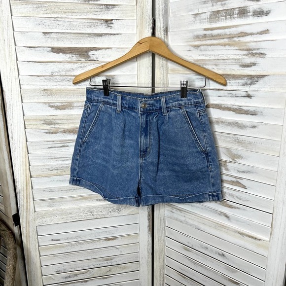 AMERICAN EAGLE Women's Mom Short Jean Denim High Rise Size Cuffed Size 2 - Picture 5 of 13